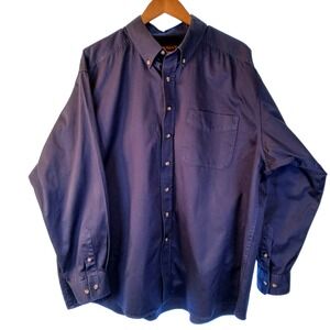 ARIAT Mens Navy Blue Long Sleeve Button Down Work Shirt Size XXL